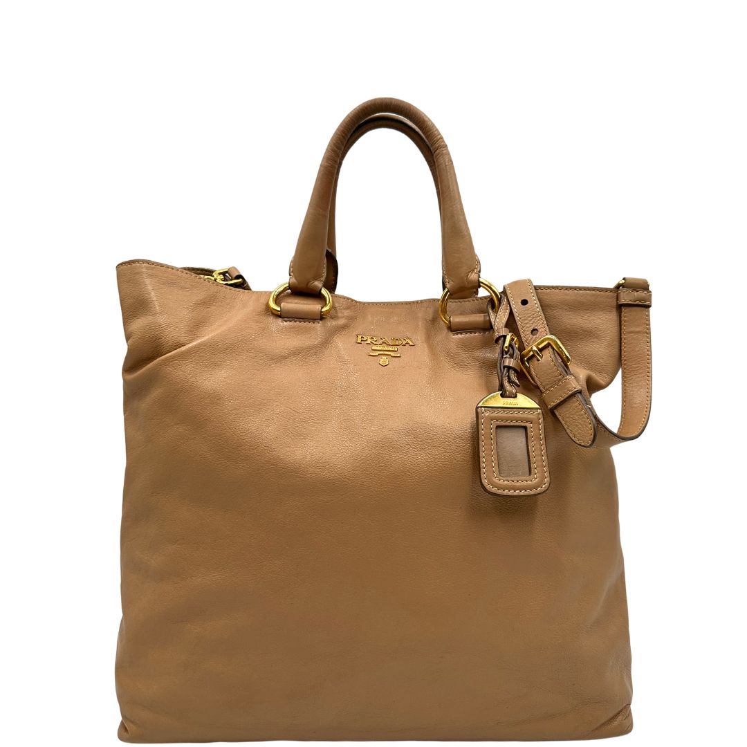 Tote Prada caramello