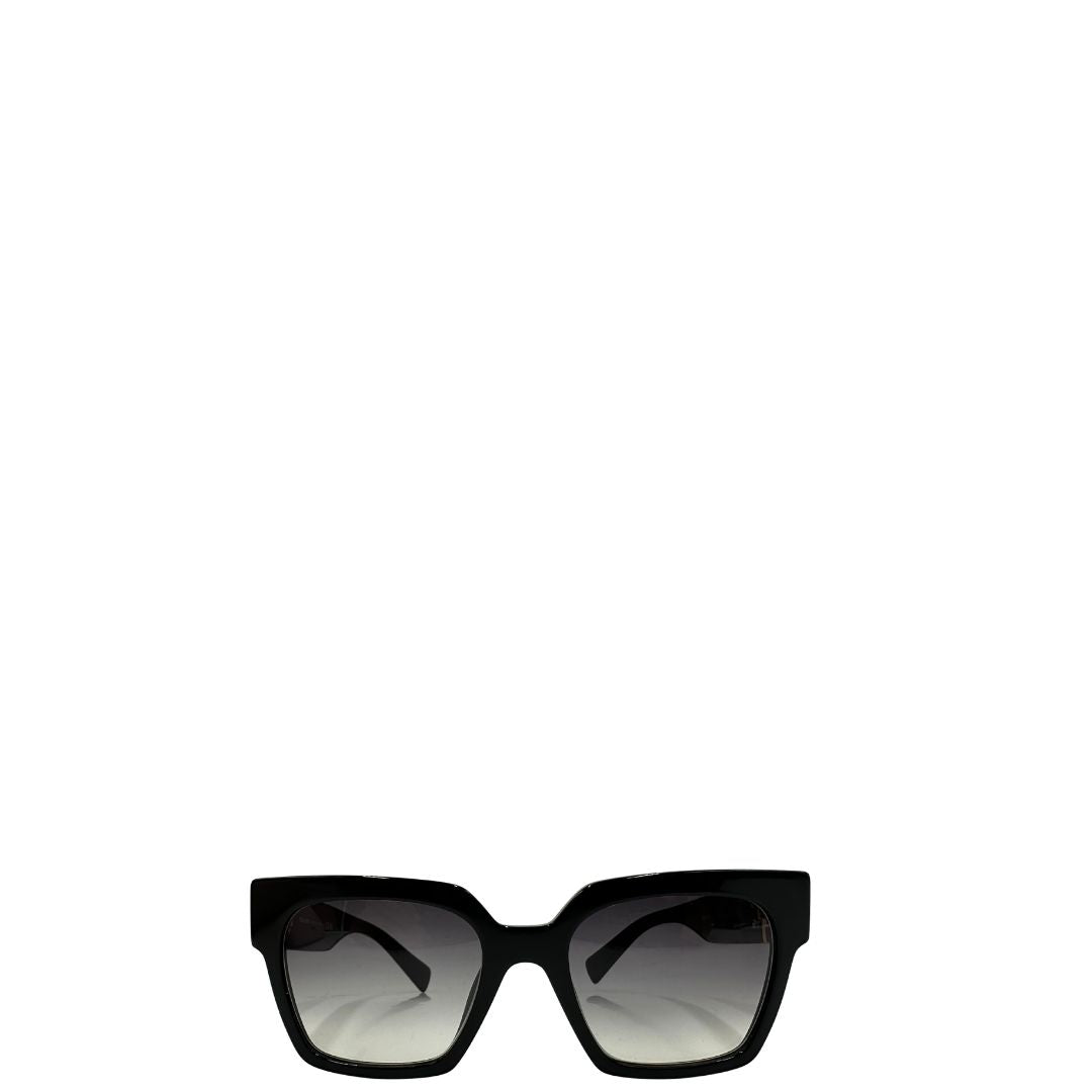 Occhiali da sole Miu Miu in acetato nero con hardware dorato. Originale, usati, di lusso, in ottyime condizioni.
