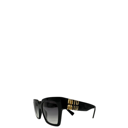 Occhiali da sole Miu Miu in acetato nero con hardware dorato. Originale, usati, di lusso, in ottyime condizioni.