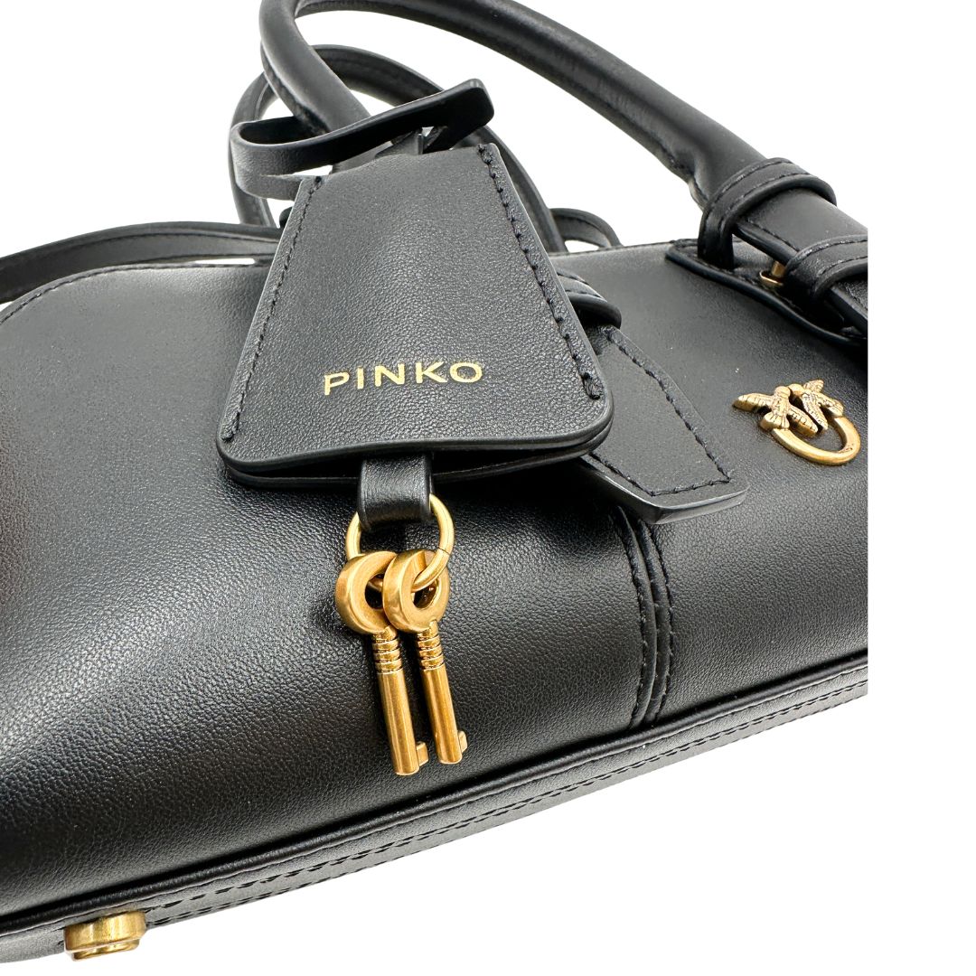 Borsa Pinko Bowling Escape piccola nera