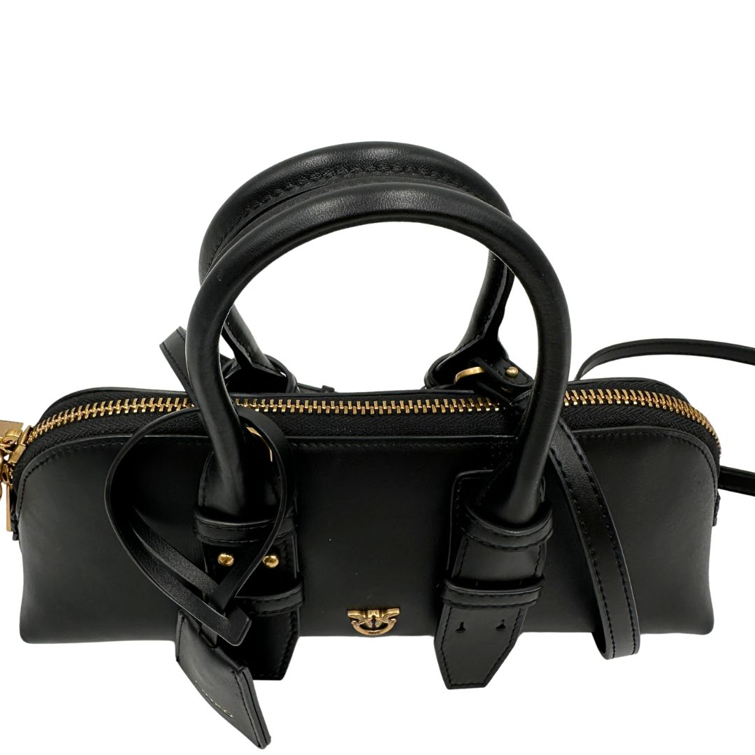 Borsa Pinko Bowling Escape piccola nera