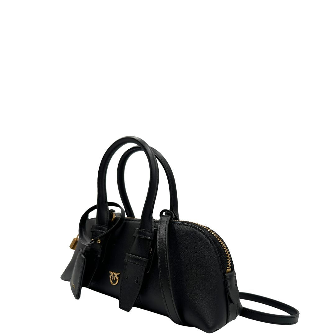 Borsa Pinko Bowling Escape piccola nera
