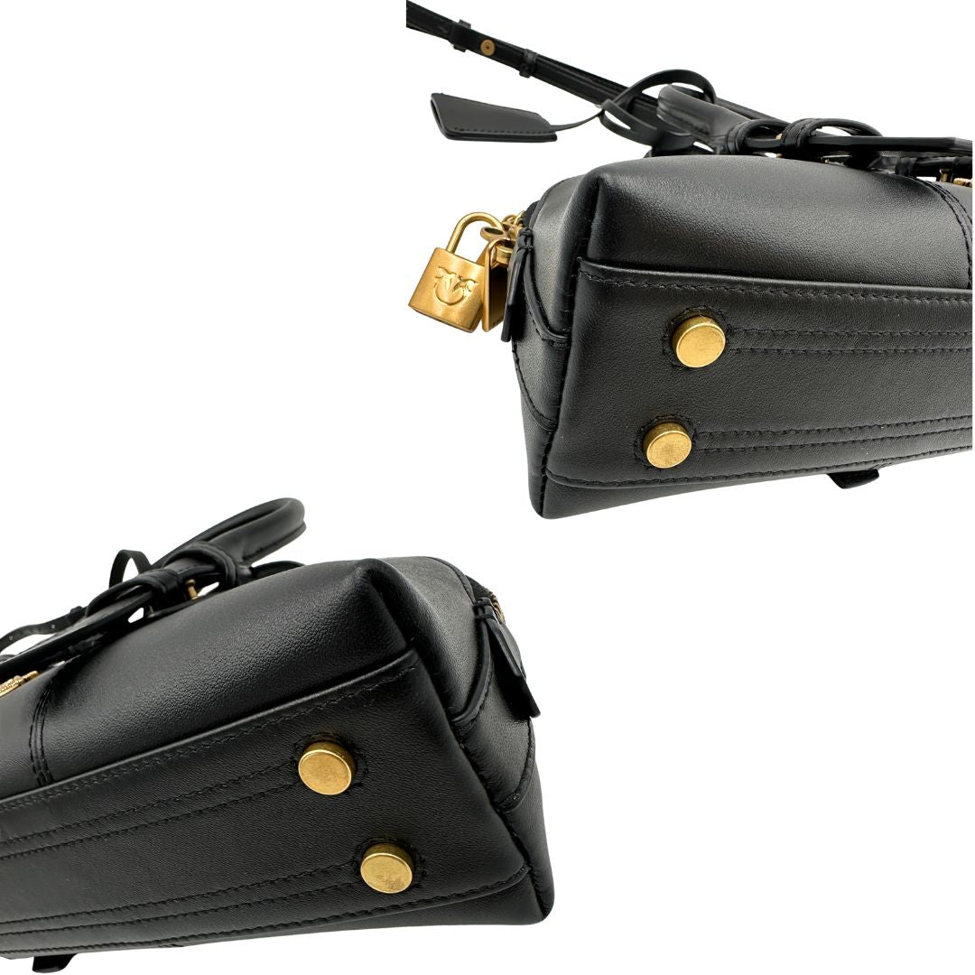 Borsa Pinko Bowling Escape piccola nera