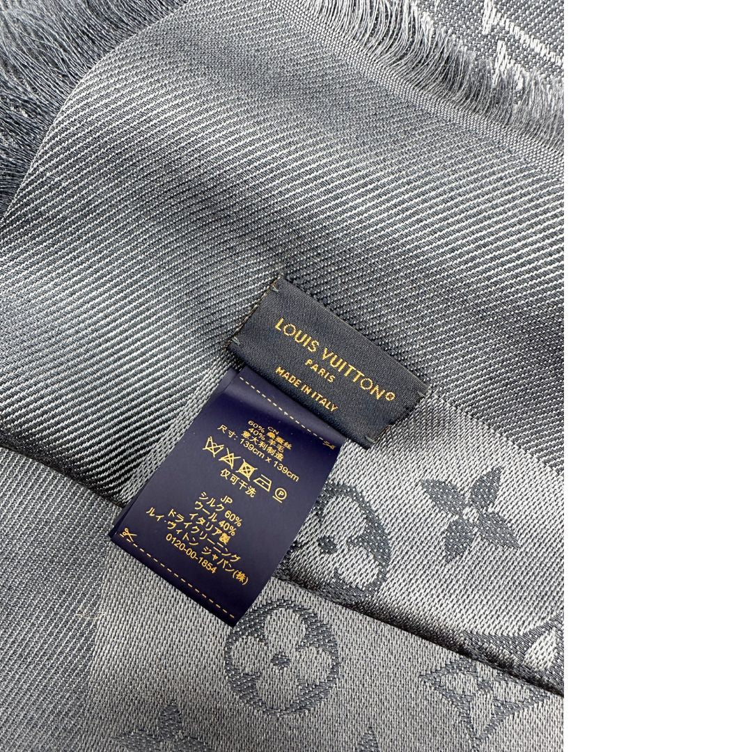Stola Louis Vuitton monogram blu