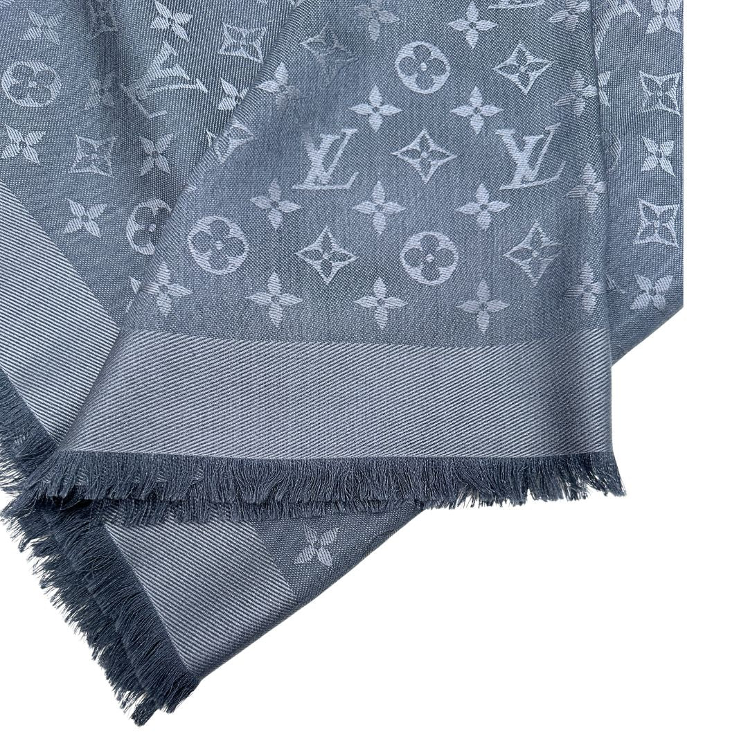 Stola Louis Vuitton monogram blu