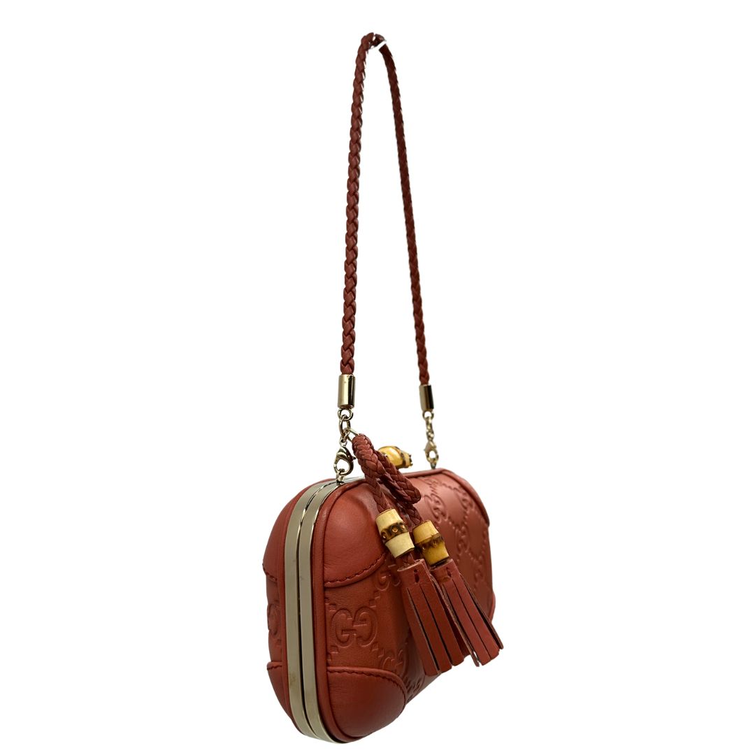 Gucci Microguccissima Bamboo Tassel Camera Bag