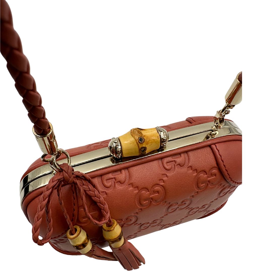 Gucci Microguccissima Bamboo Tassel Camera Bag