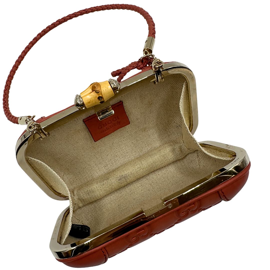 Gucci Microguccissima Bamboo Tassel Camera Bag
