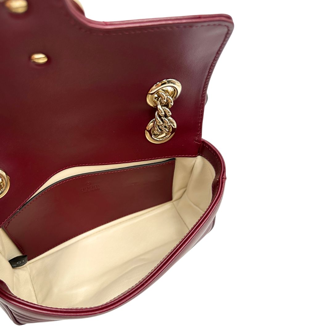 Borsa Gucci Marmont misura piccola bordeaux