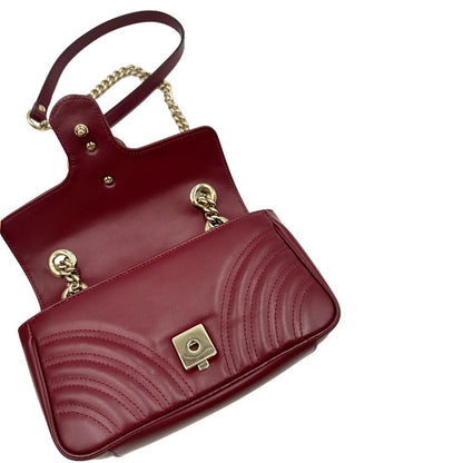 Borsa Gucci Marmont misura piccola bordeaux