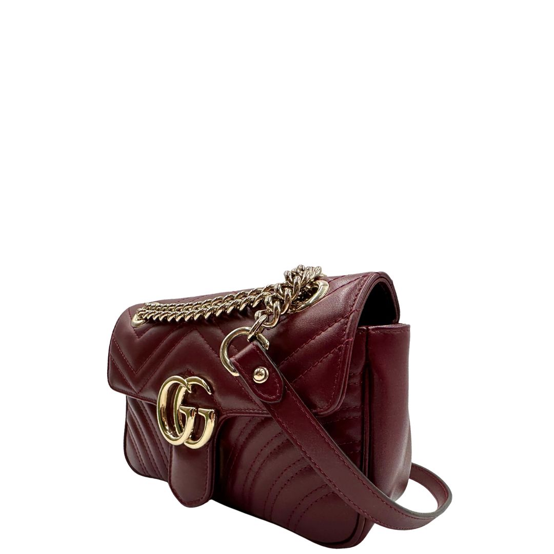 Borsa Gucci Marmont misura piccola bordeaux