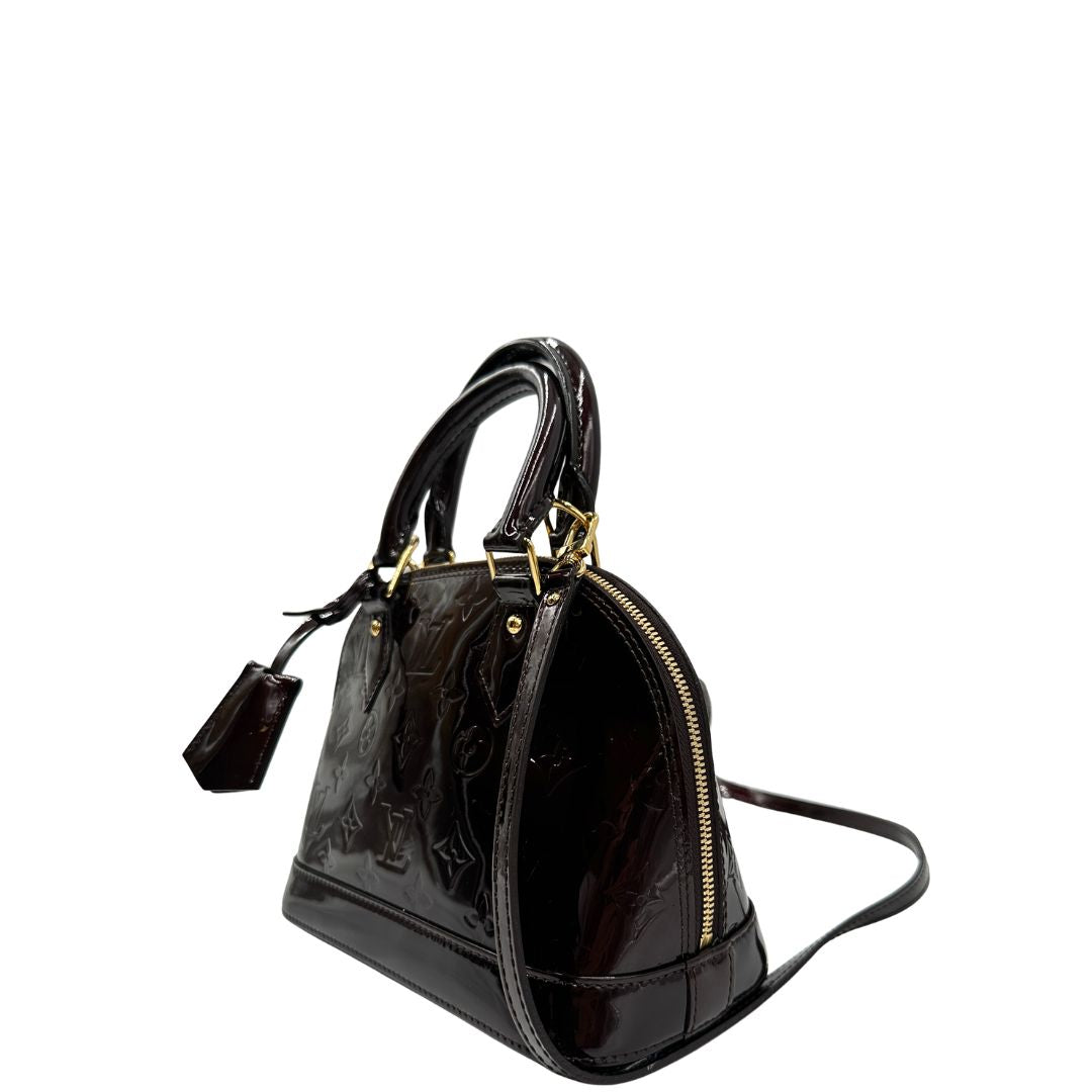 Borsa Alma BB Vernis Louis Vuitton amaranto