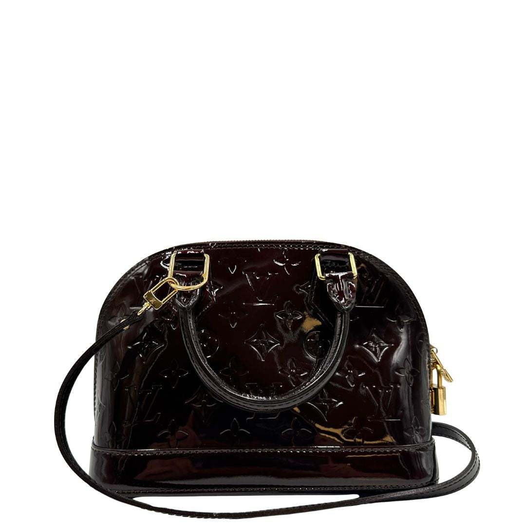 Borsa Alma BB Vernis Louis Vuitton amaranto