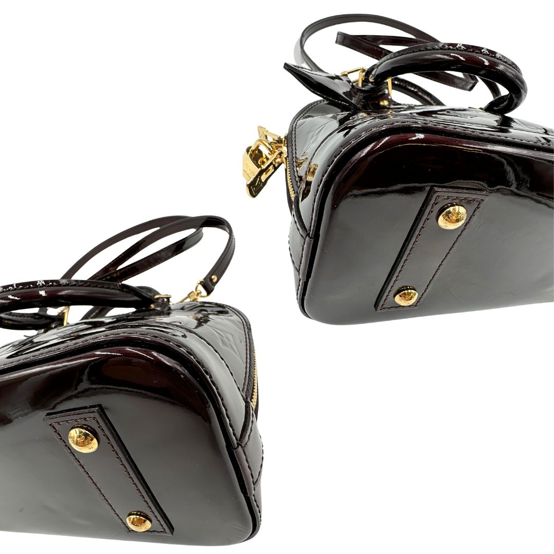 Borsa Alma BB Vernis Louis Vuitton amaranto