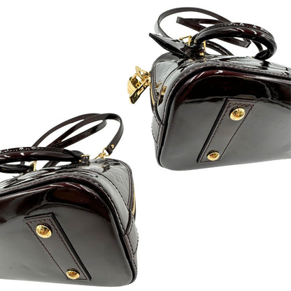 Borsa Alma BB Vernis Louis Vuitton amaranto
