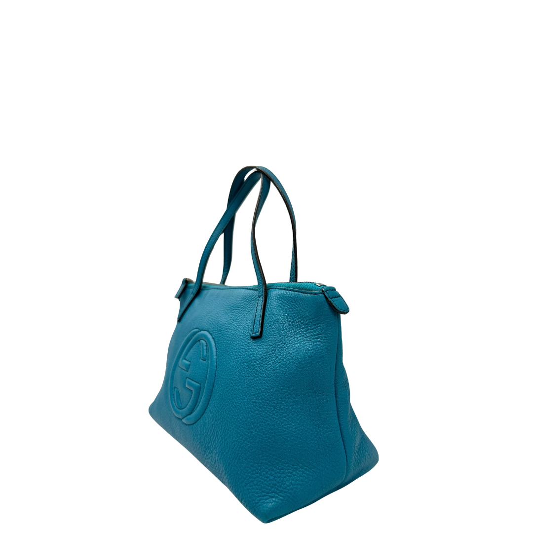 Shopper Gucci Soho turchese