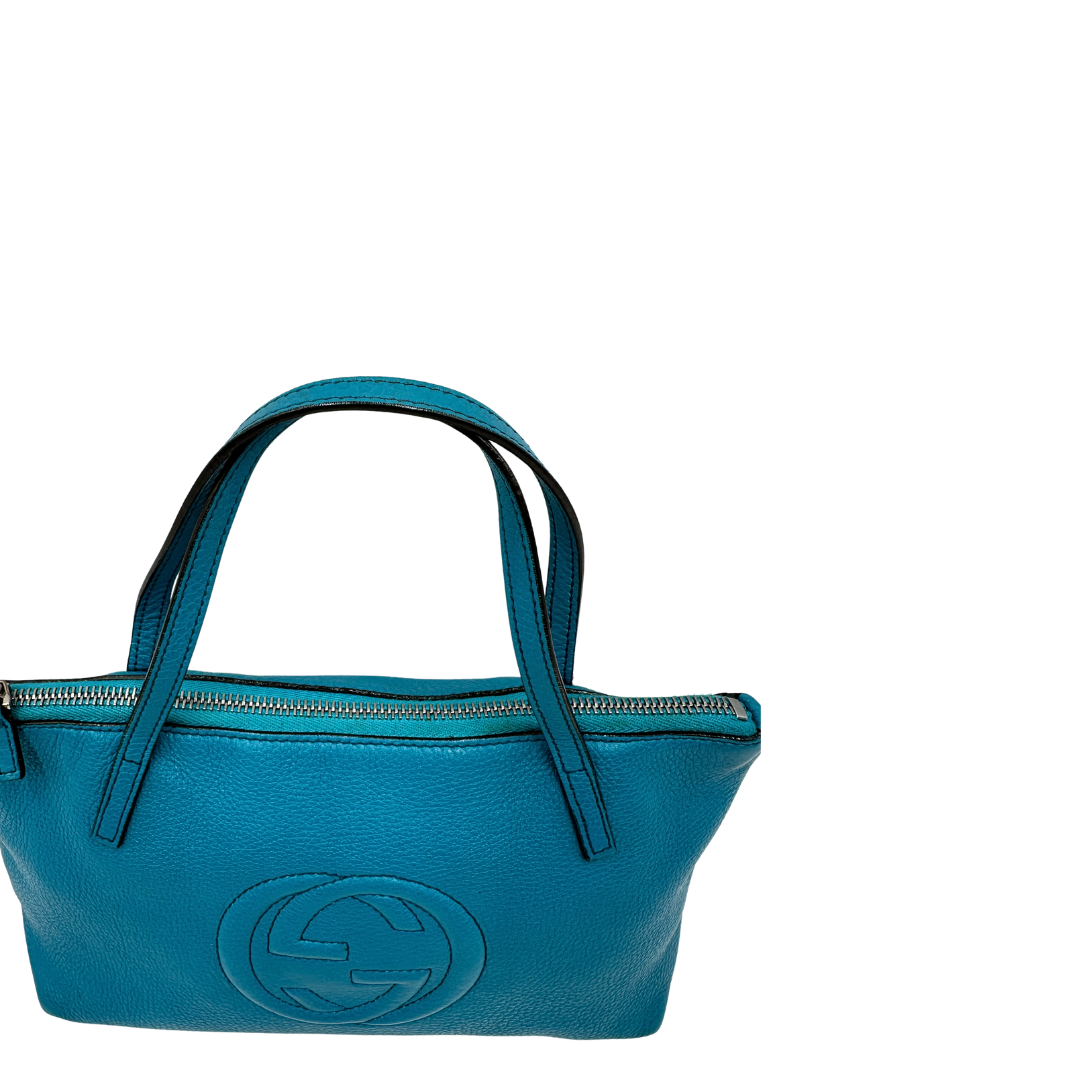 Shopper Gucci Soho turchese