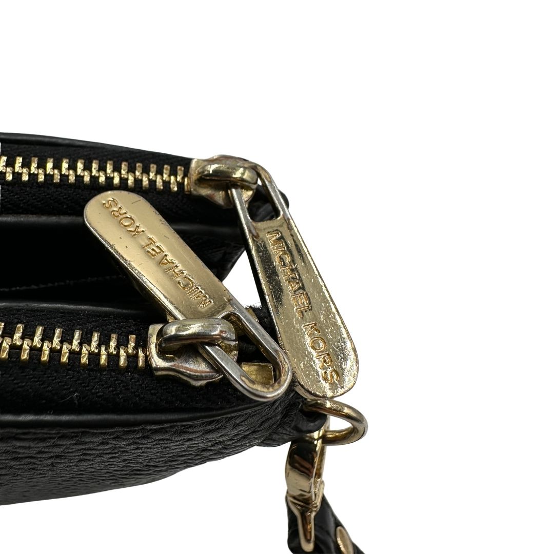 Portafoglio Michael Kors Jet Set double zip nera