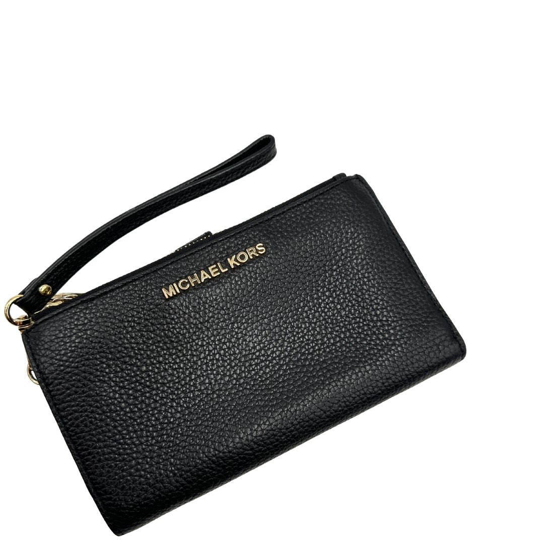 Portafoglio Michael Kors Jet Set double zip nera
