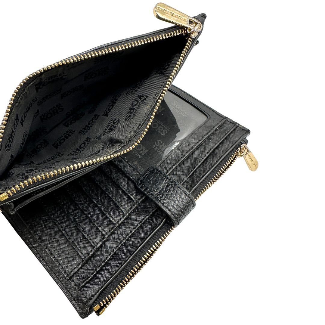 Portafoglio Michael Kors Jet Set double zip nera