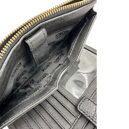 Portafoglio Michael Kors Jet Set double zip nera