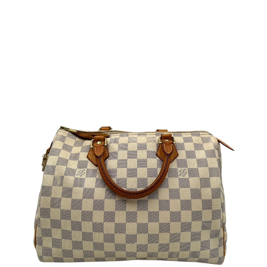 retro Speedy Louis Vuitton in canvas damier azur  