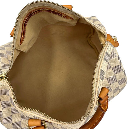 interno Speedy Louis Vuitton in canvas damier azur 