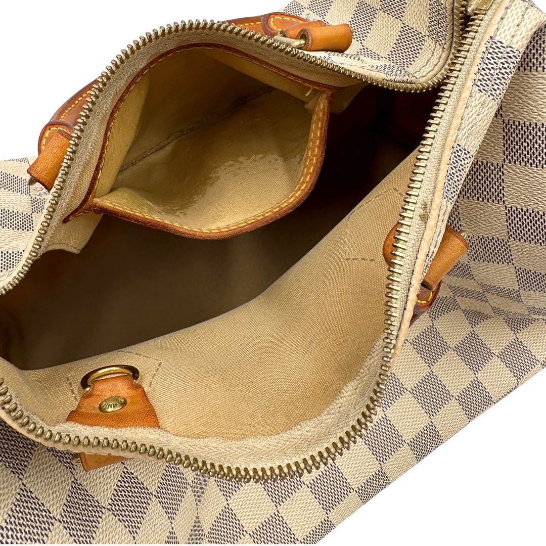 interno Speedy Louis Vuitton in canvas damier azur 