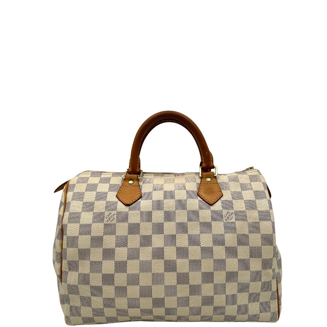 front Speedy Louis Vuitton in canvas damier azur  