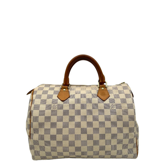 front Speedy Louis Vuitton in canvas damier azur  