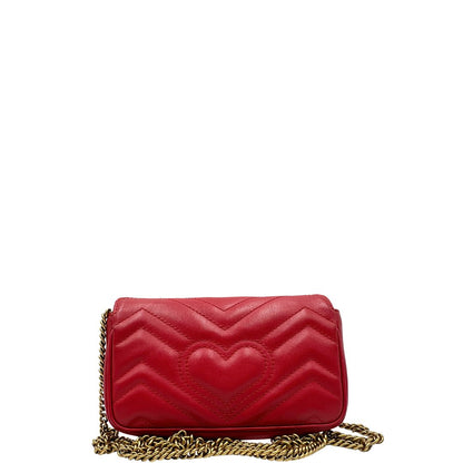 retro Borsa Gucci Marmont nella versione mini in pelle rossa  