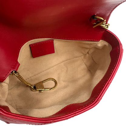 interno Borsa Gucci Marmont nella versione mini in pelle rossa  
