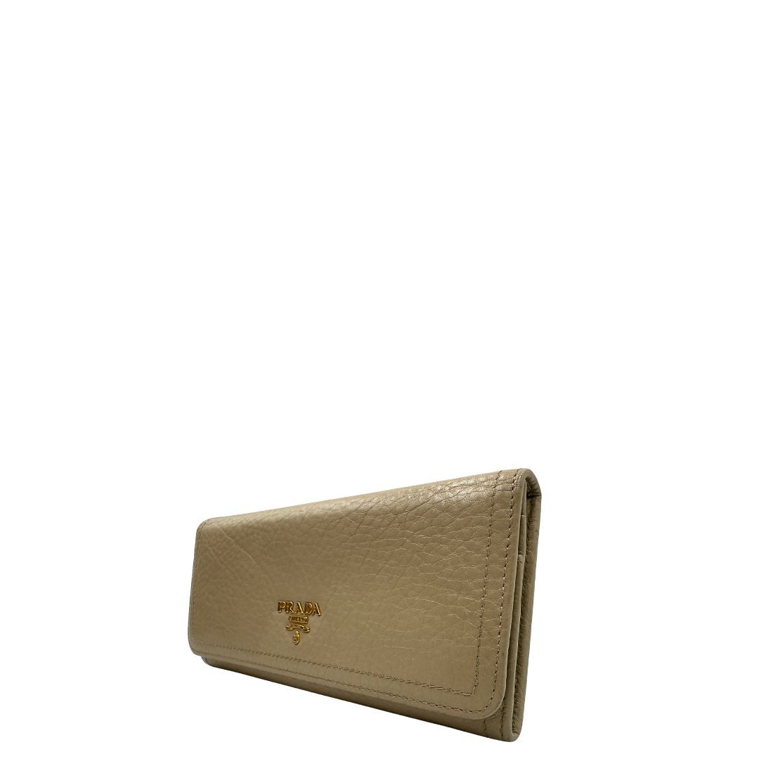 Portafoglio Prada beige