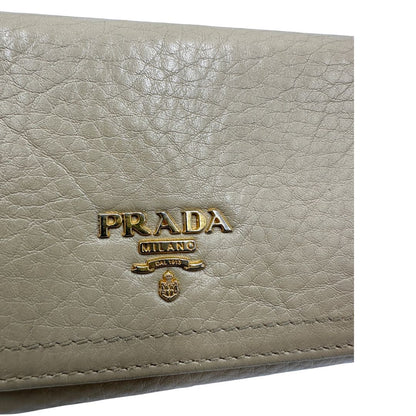 Portafoglio Prada beige