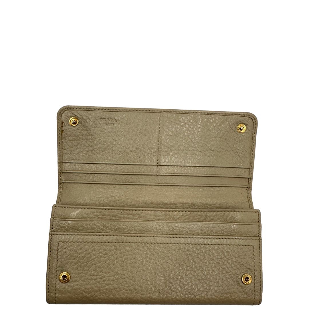 Portafoglio Prada beige