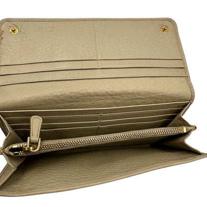 Portafoglio Prada beige