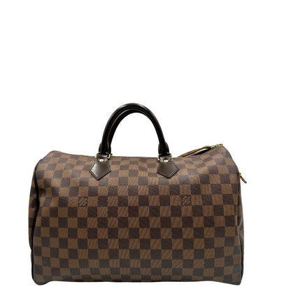 front  Bauletto Speedy 35 LV in canvas Damier Ébène  