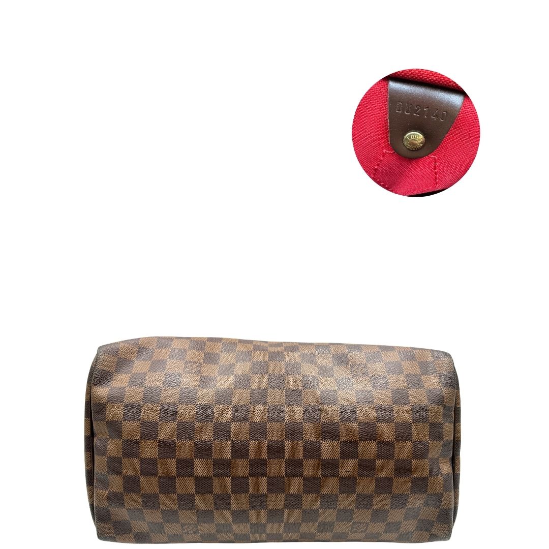 base  Bauletto Speedy 35 LV in canvas Damier Ébène  