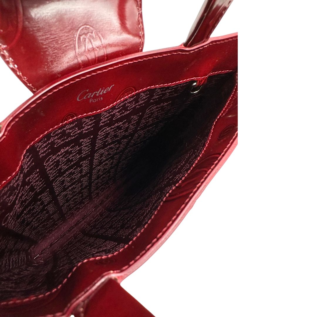 interno Borsa Cartier in pelle bordeaux  
