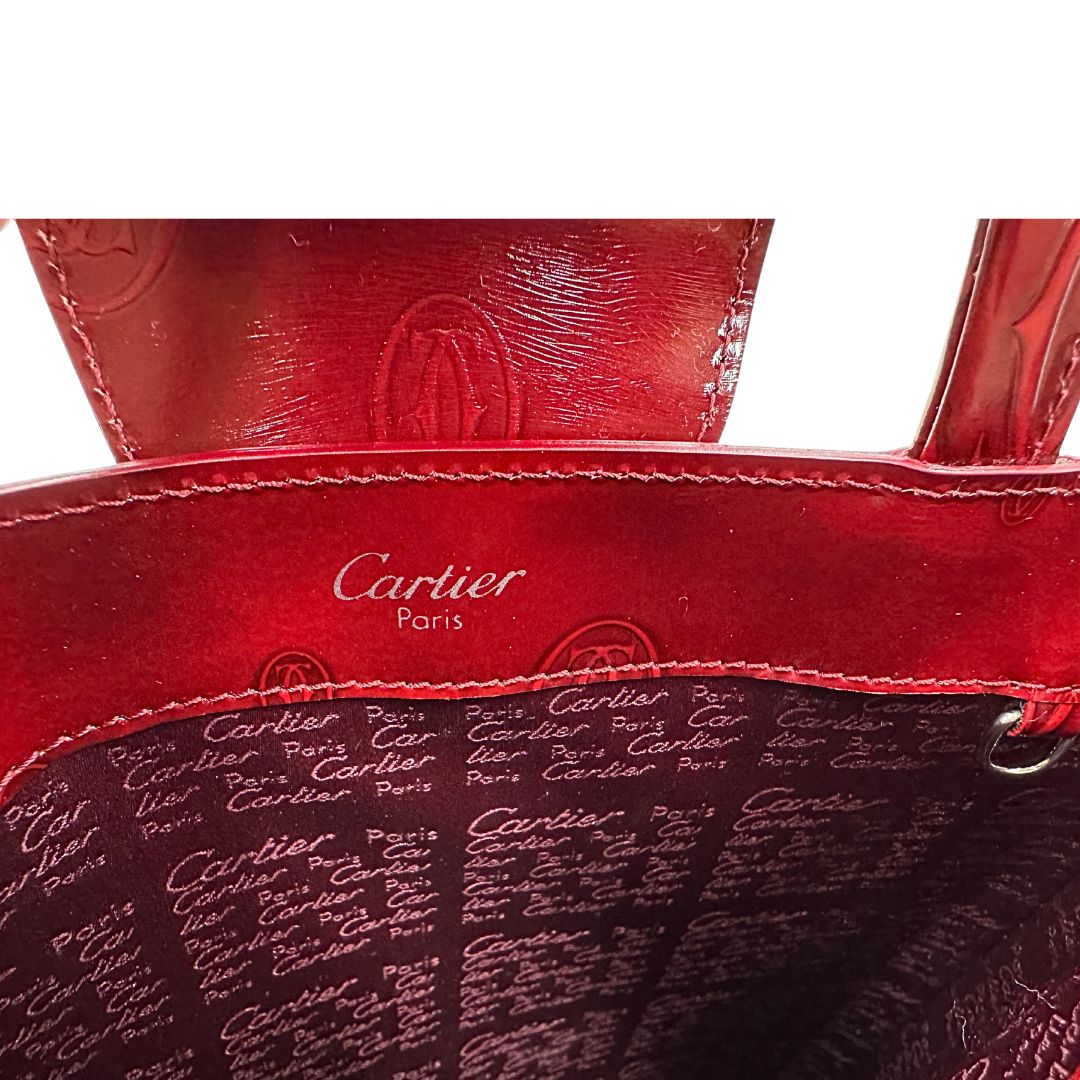 interno Borsa Cartier in pelle bordeaux  