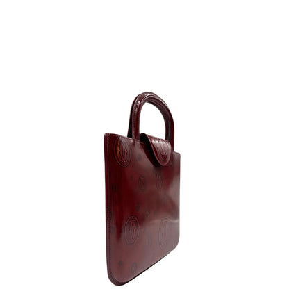 lato Borsa Cartier in pelle bordeaux  