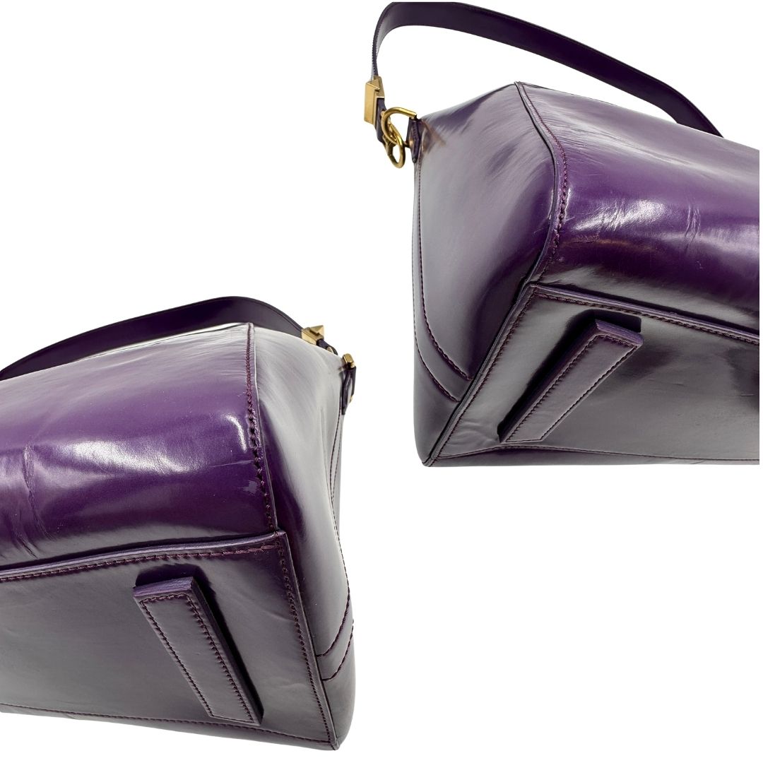 angoli Antigona Givenchy in pelle spazzolata viola 