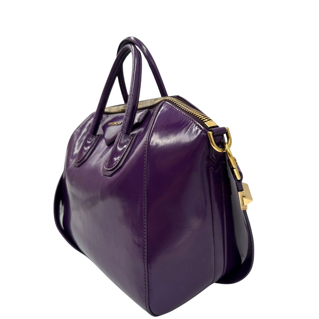 lato Antigona Givenchy in pelle spazzolata viola 