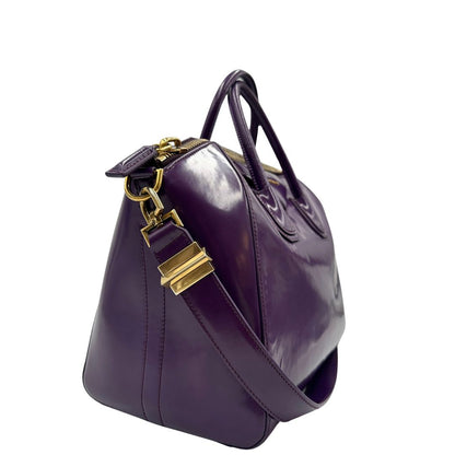 lato Antigona Givenchy in pelle spazzolata viola 