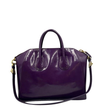 retro Antigona Givenchy in pelle spazzolata viola 