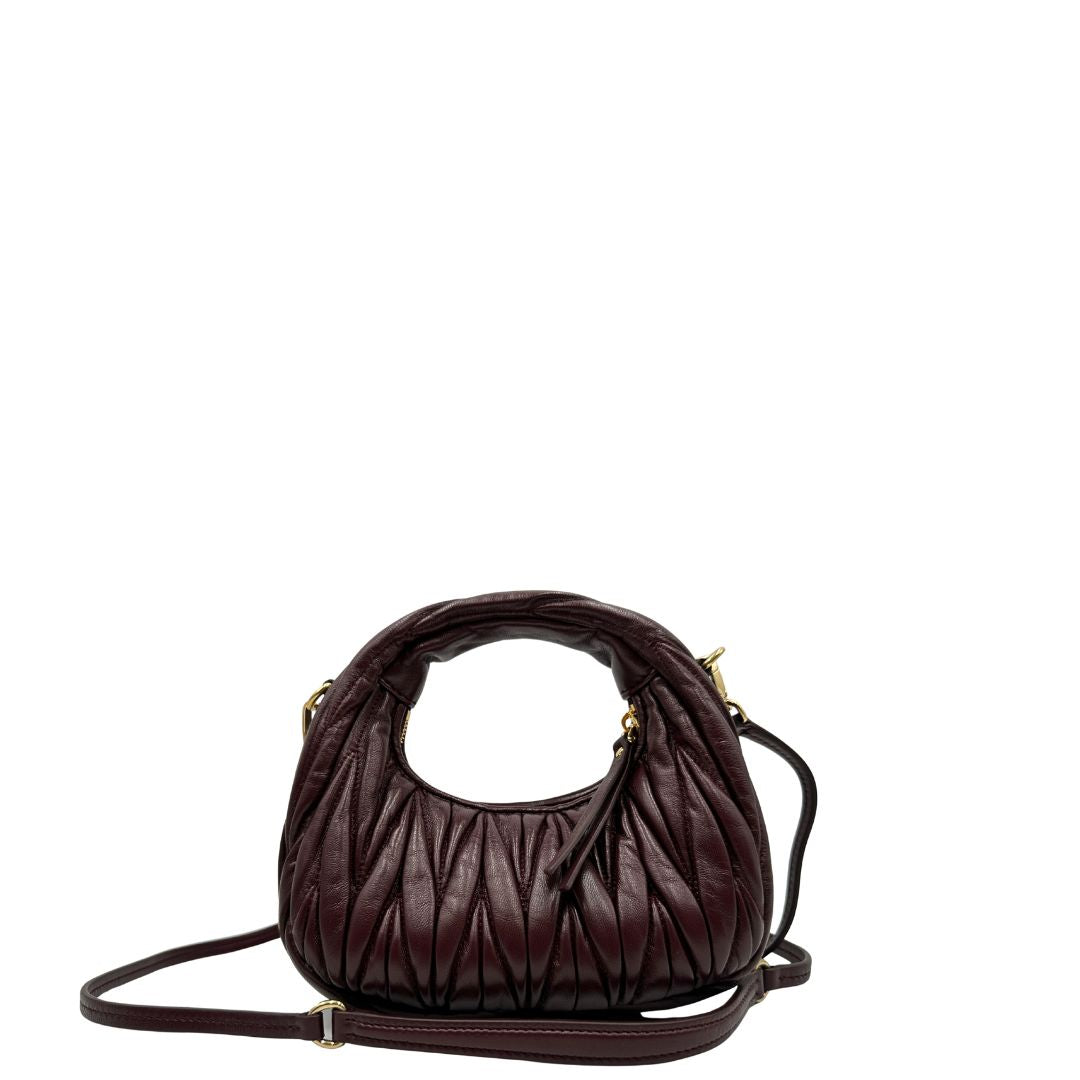 Borsa Wander Miu Miu mini bordeaux
