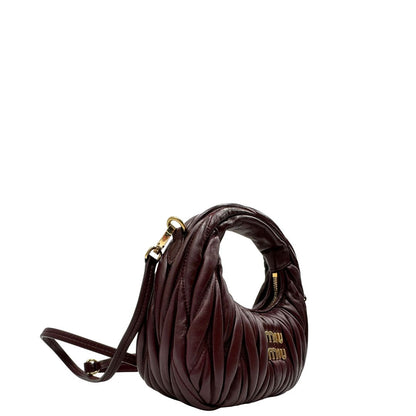 Borsa Wander Miu Miu mini bordeaux