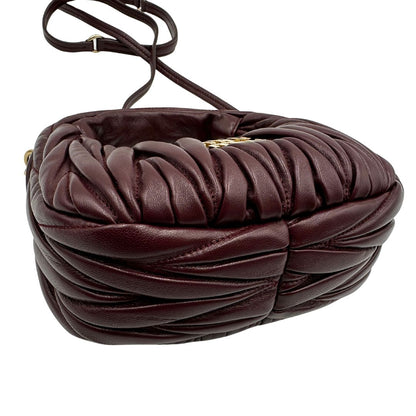 Borsa Wander Miu Miu mini bordeaux