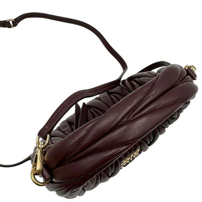 Borsa Wander Miu Miu mini bordeaux