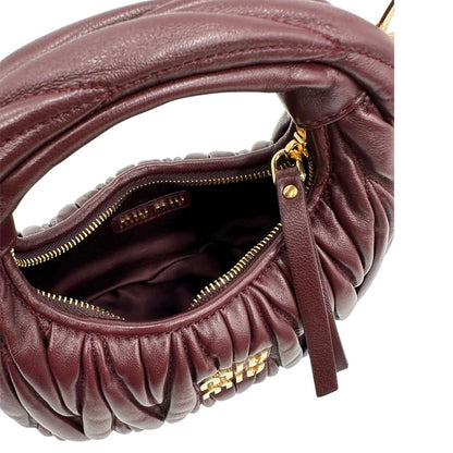 Borsa Wander Miu Miu mini bordeaux